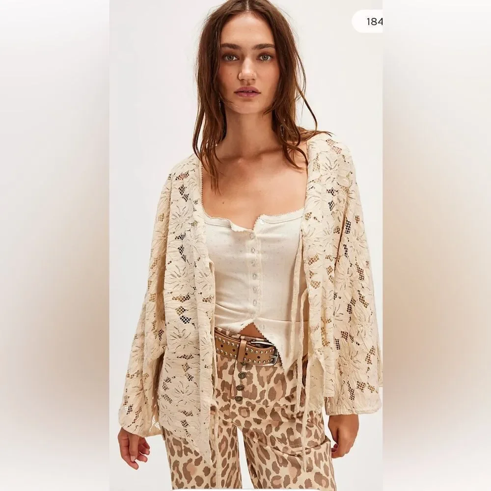 Free People one size Ramona Lace Jacket